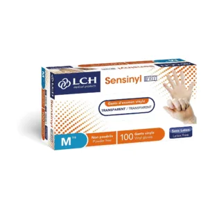 Gants vinyle non poudrés - Taille M