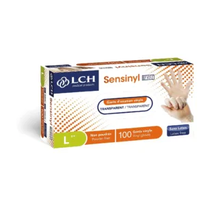 Gants vinyle non poudrés - Taille L