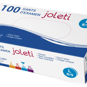 * Gants vinyle non poudrés - Joleti Taille L
