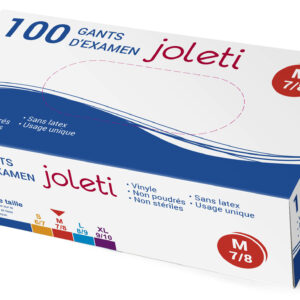 * Gants vinyle non poudrés - Joleti Taille M