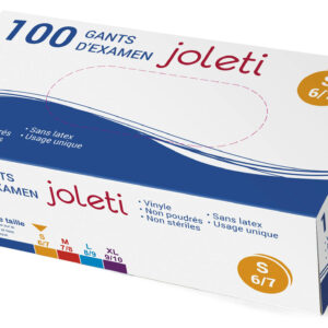 * Gants vinyle non poudrés - Joleti Taille S